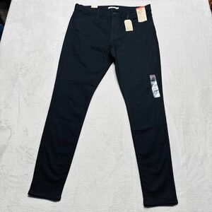 Levi's 720 Jeans‎ Womens 34 High Rise Super Skinny Jet Black Stretch Denim 35x32